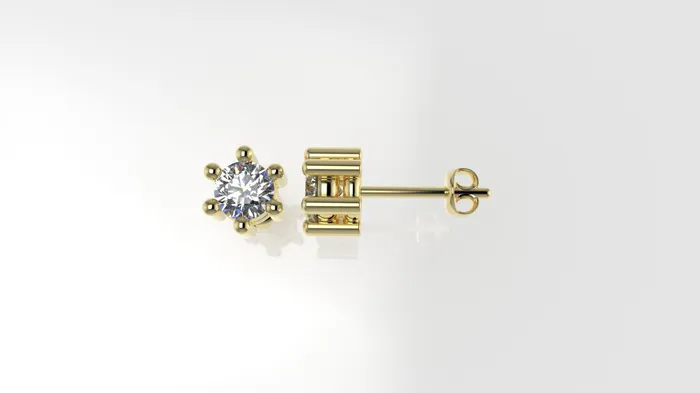 Jcm 21 jewelry 14k Gold Earrings with 2 DIAMONDS 050ct VS1 STT 6Prong Push Back Earrings Jcm 21 jewelry 14k Gold Earrings with 2 DIAMONDS 050ct VS1 STT 6Prong Push Back Earrings