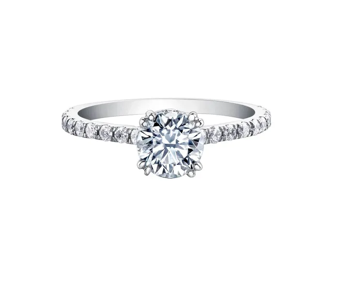 Maple Leaf Diamonds Rings 14kt White Gold 078cttw Canadian Diamond Center Engagement Ring