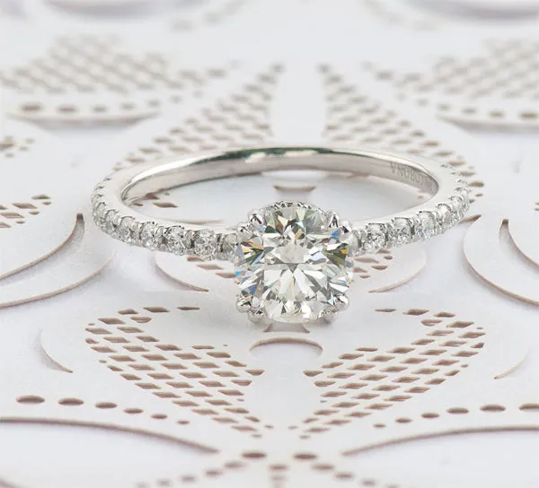 Maple Leaf Diamonds Rings 14kt White Gold 078cttw Canadian Diamond Center Engagement Ring