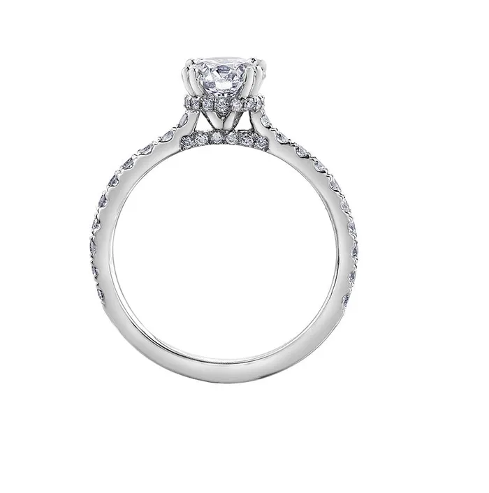 Maple Leaf Diamonds Rings 14kt White Gold 078cttw Canadian Diamond Center Engagement Ring