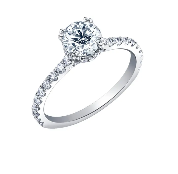 Maple Leaf Diamonds Rings 14kt White Gold 078cttw Canadian Diamond Center Engagement Ring
