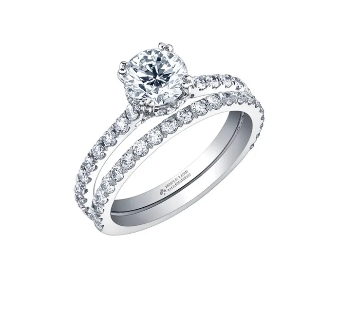 Maple Leaf Diamonds Rings 14kt White Gold 078cttw Canadian Diamond Center Engagement Ring