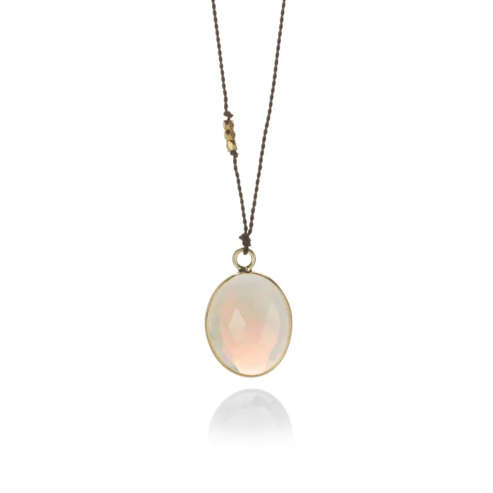 Margaret Solow Oval Rose Cut Opal Necklace Necklaces
