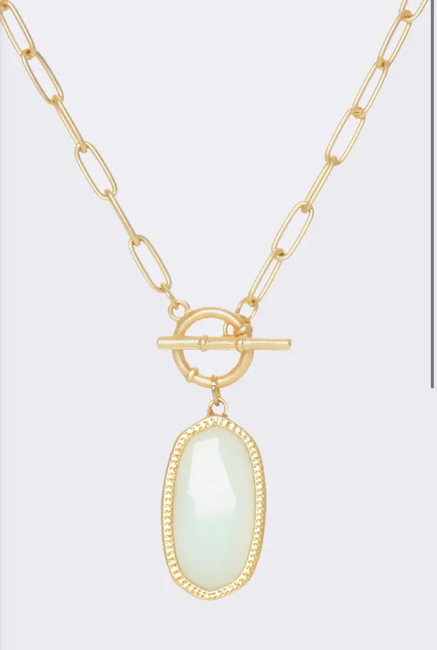 Necklaces 53617 NATURAL STONE PENDNAT TAGGLE NECKLACE
