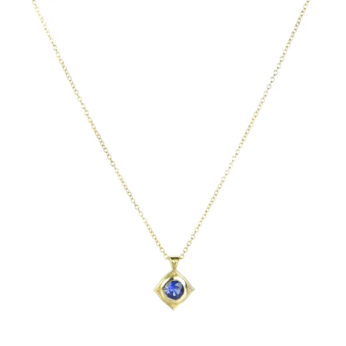 Necklaces Drops of Happiness Blue Sapphire Necklace Adel Chefridi