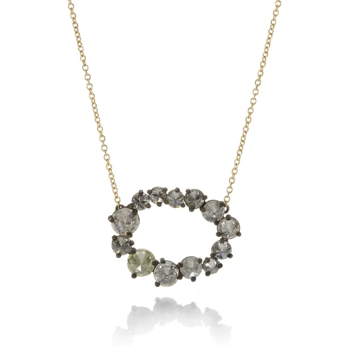 Oval Inverted Diamond Necklace Todd Pownell Necklaces