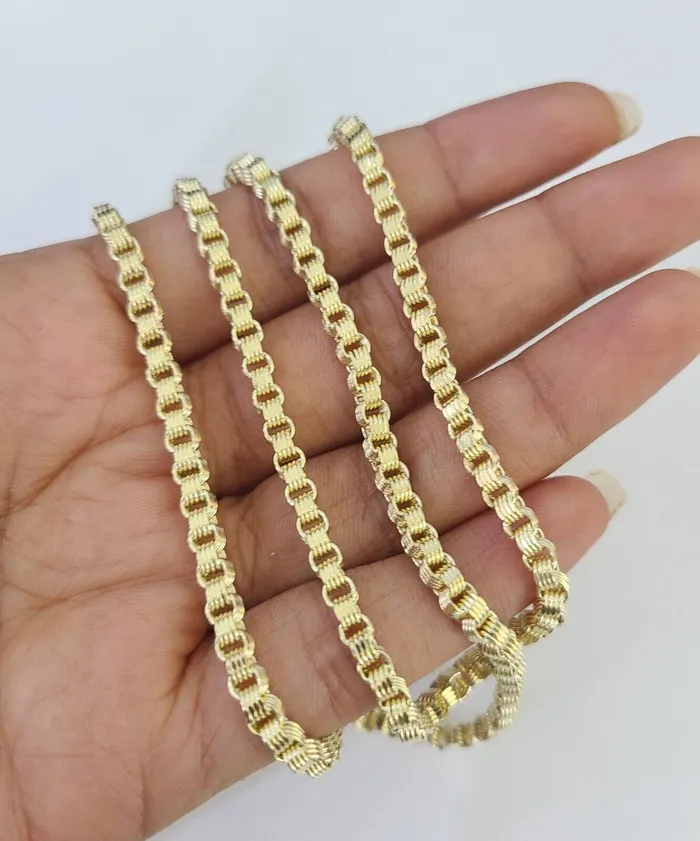 REAL 10k Gold Byzantine Chain Necklace Lobster Clasp 3mm 20 22 24 26 28 30 Globalwatches10 Necklaces