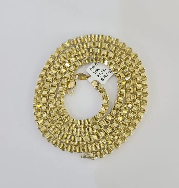 REAL 10k Gold Byzantine Chain Necklace Lobster Clasp 3mm 20 22 24 26 28 30 Globalwatches10 Necklaces