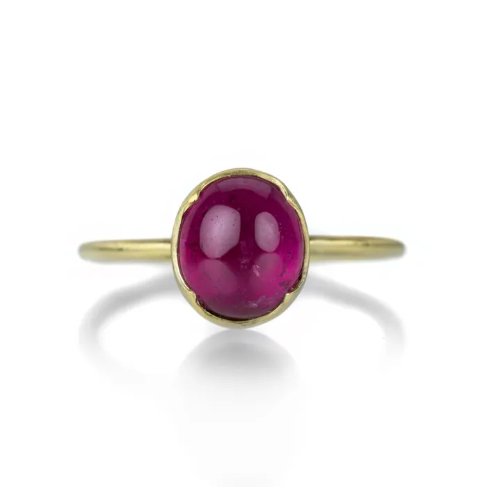 Rings Gabriella Kiss Oval Rubellite Cabochon Ring