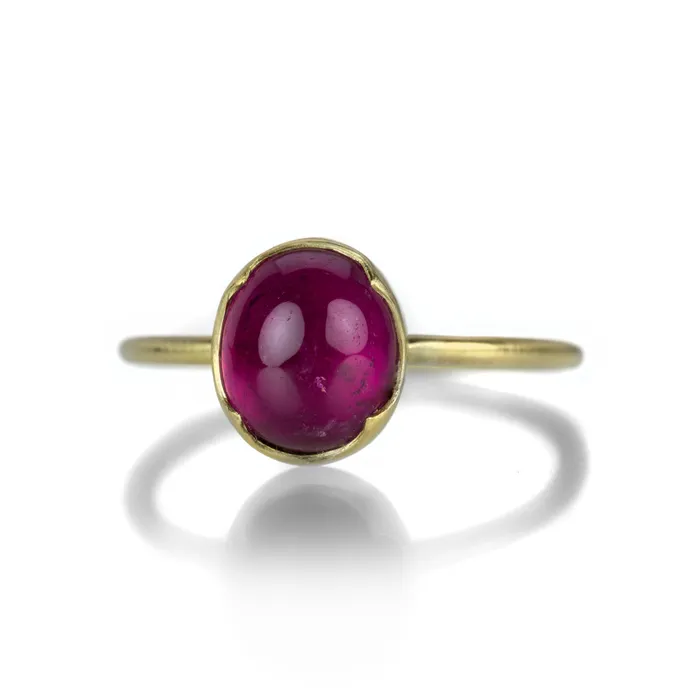 Rings Gabriella Kiss Oval Rubellite Cabochon Ring Rings Gabriella Kiss Oval Rubellite Cabochon Ring