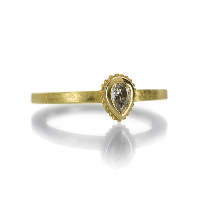 Rings Pear Shaped Diamond Stacking Ring Barbara Heinrich