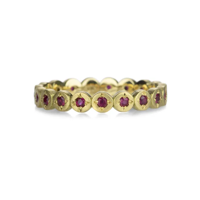 River Rocks Band with Ruby Adel Chefridi Rings