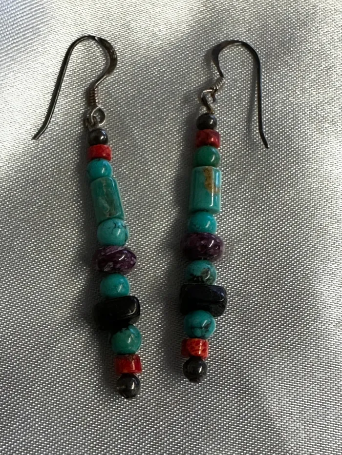 Santo Domingo Dangle Earrings Chris Crosbys Purple Coyote Earrings