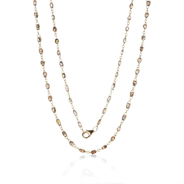 Sethi Couture Necklaces Champagne Diamond Chain Necklace
