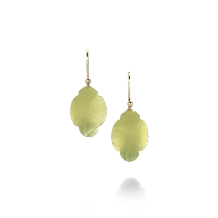 Small Hammered Oval Scallop Earrings Gabriella Kiss Earrings