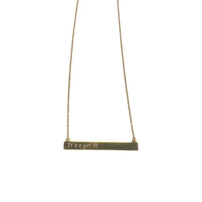 Spirito Rosa Necklaces Vernus Its a Girl Necklace Gold Plated 925 Silver