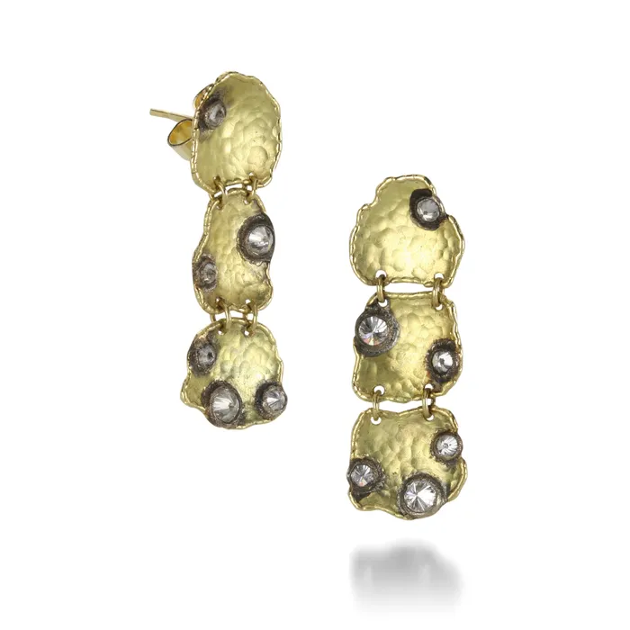 Todd Pownell Earrings Hammered Waterfall Earrings