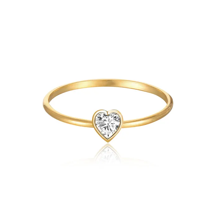 Alev Jewelry Rings Petite Solitaire Diamond Ring