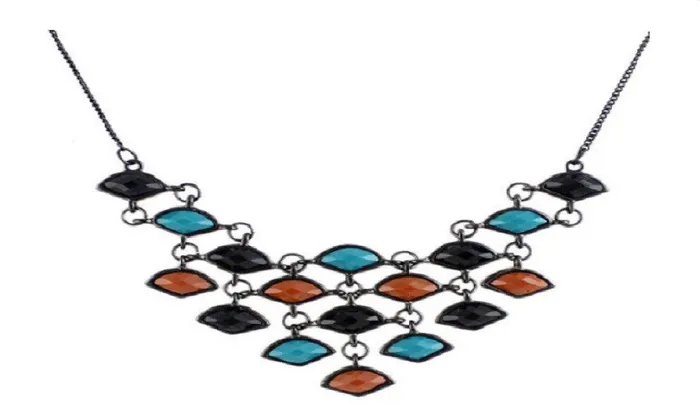 Antique Silver Color Colorful Choker Necklace for Women sparklingselections Necklaces Antique Silver Color Colorful Choker Necklace for Women sparklingselections Necklaces