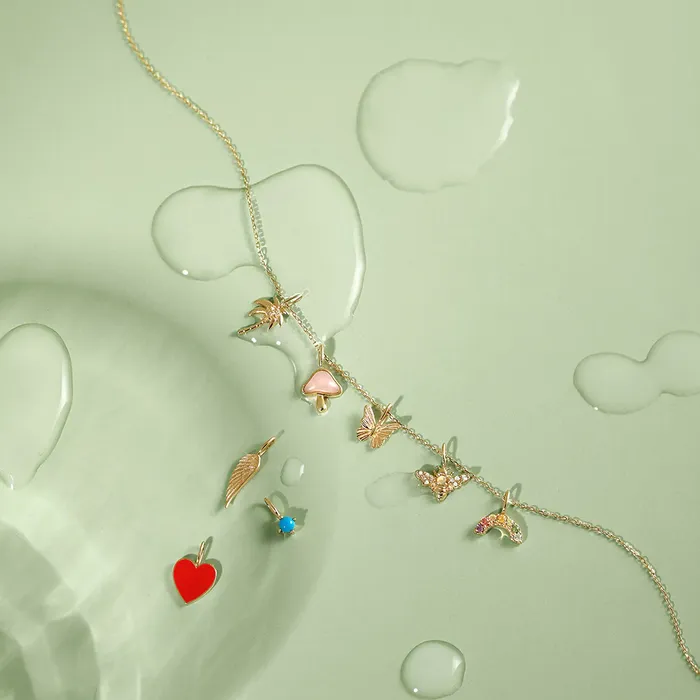 ARC Rainbow MultiGem Charm Aurelie Gi Charm Necklaces ARC Rainbow MultiGem Charm Aurelie Gi Charm Necklaces