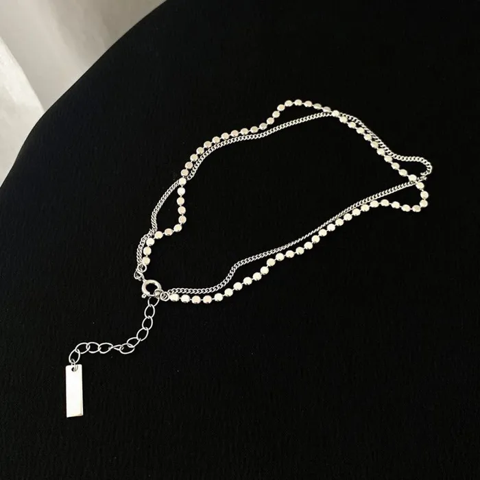 Ashley Jewels Rings Sterling Silver Shiny Thin Double Chain Anklet