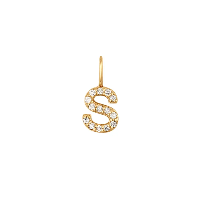 Aurelie Gi Charm Necklaces S Diamond Initial Charm