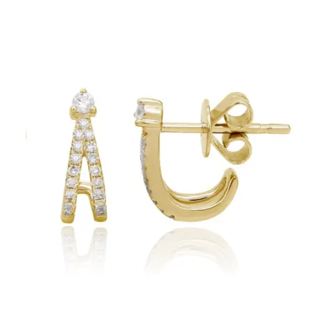Earrings Alev Collection Diamond Lobe Stud Earrings