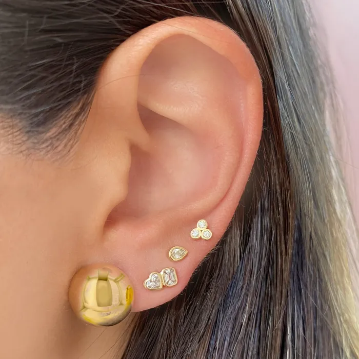Earrings Alev Collection Golden Round Earrings