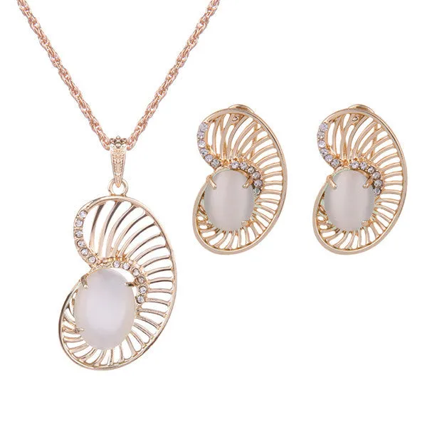 Earrings sparklingselections Opal Pea Necklace Earrings Bridal Jewelry Set for Women Earrings sparklingselections Opal Pea Necklace Earrings Bridal Jewelry Set for Women