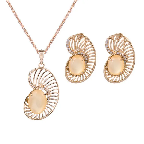Earrings sparklingselections Opal Pea Necklace Earrings Bridal Jewelry Set for Women Earrings sparklingselections Opal Pea Necklace Earrings Bridal Jewelry Set for Women