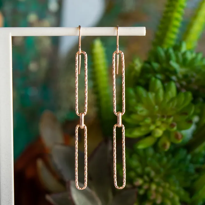 Elisa Ilana Earrings Elongated Paperclip Earrings