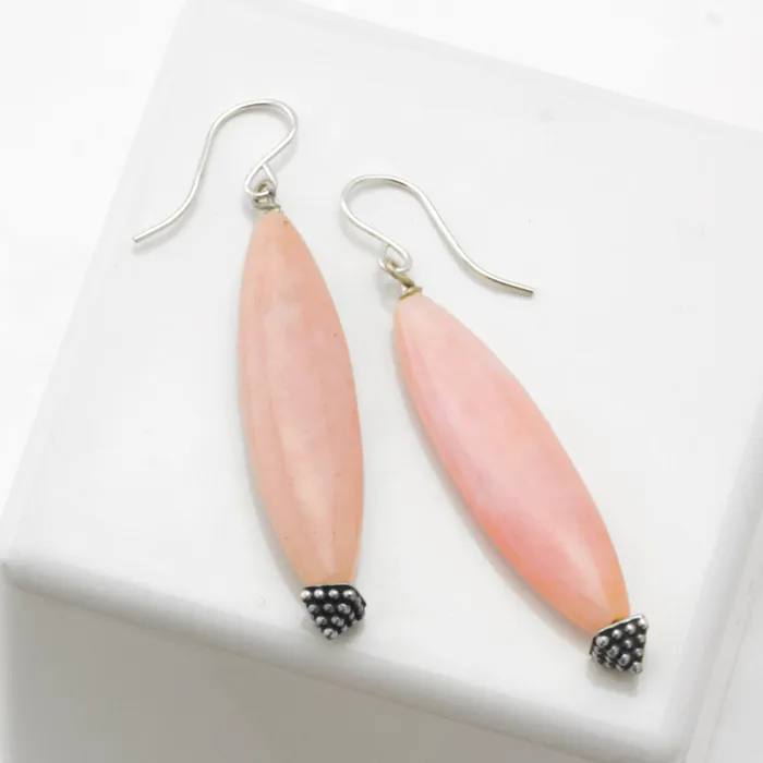 Elisa Ilana Impressionist Collection Pink Peruvian Opal Earrings Earrings