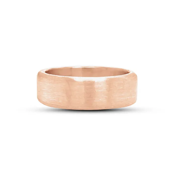 Emily Amey Jewelry Rings River Rock Band in 14k Rose Gold