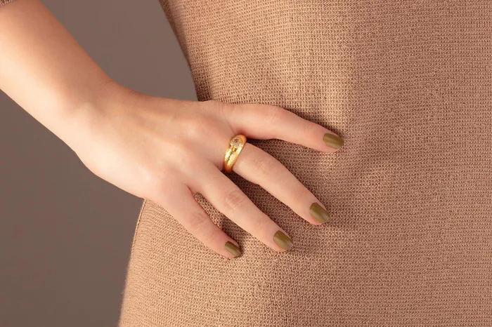 GURHAN Elements Gold Diamond Cocktail Ring 6mm Round Wide Graduated Band GG GOLD OOAK Rings GURHAN Elements Gold Diamond Cocktail Ring 6mm Round Wide Graduated Band GG GOLD OOAK Rings
