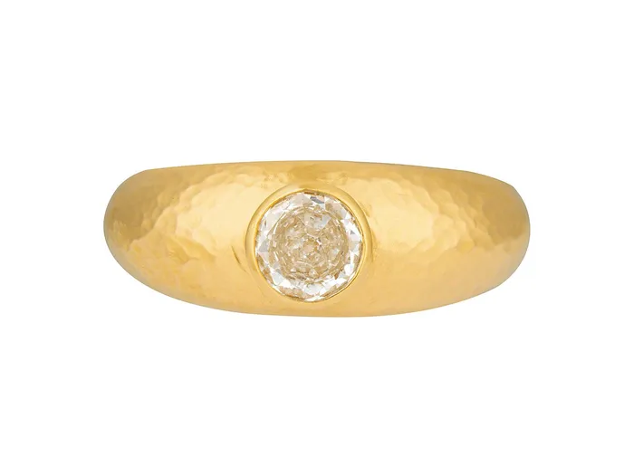GURHAN Elements Gold Diamond Cocktail Ring 6mm Round Wide Graduated Band GG GOLD OOAK Rings GURHAN Elements Gold Diamond Cocktail Ring 6mm Round Wide Graduated Band GG GOLD OOAK Rings