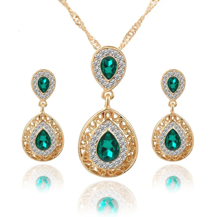 New Fashion Charm Crystal Water Drop Jewelry Set Women Casual Fashion Zircon Necklace Earrings Jewelry For Occasions Sumner Spring Winter sparklingselections Earrings New Fashion Charm Crystal Water Drop Jewelry Set Women Casual Fashion Zircon Necklace Earrings Jewelry For Occasions Sumner Spring Winter sparklingselections Earrings