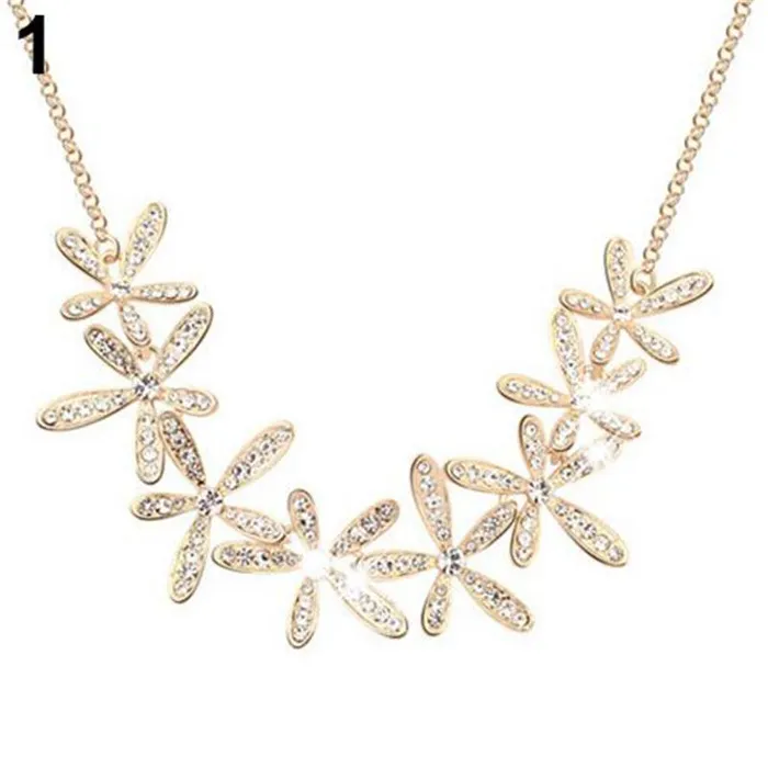 new fashion Snow Crystal Beautiful Golden Necklace sparklingselections Necklaces new fashion Snow Crystal Beautiful Golden Necklace sparklingselections Necklaces