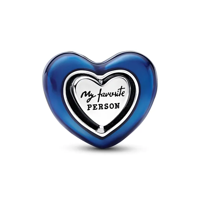 Pandora Charm Necklaces Blue Spinnable Heart Charm