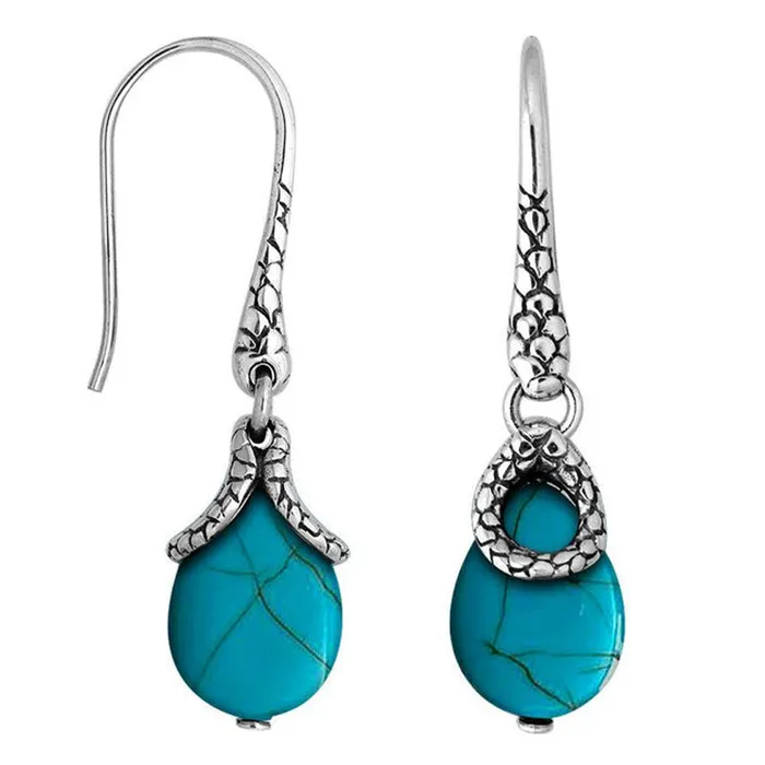 Pear Shaped Turquoise Earrings Elisa Ilana Earrings