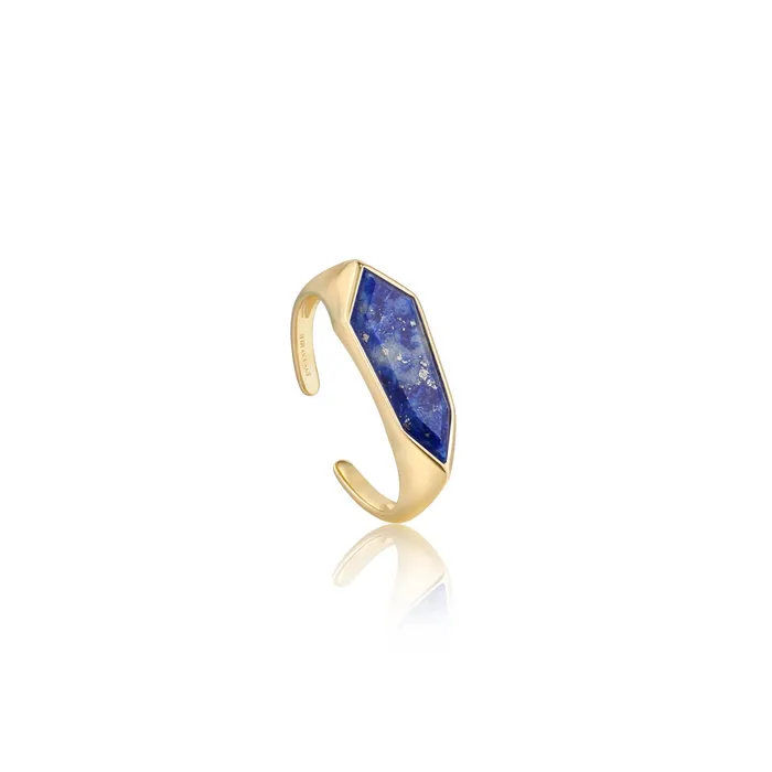 Rings Ania Haie Second Nature Lapis Emblem Adjustable Ring
