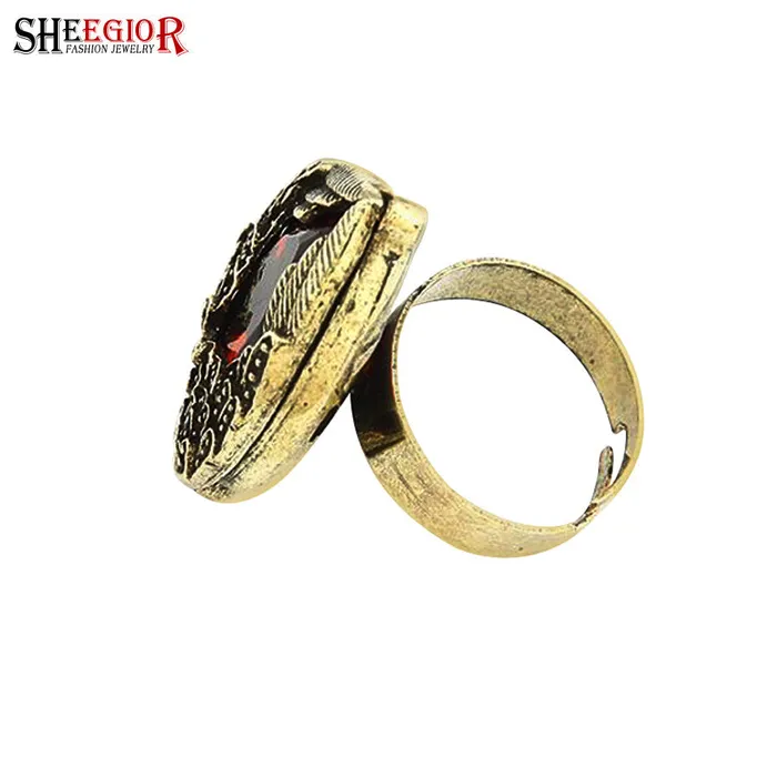 Rings sparklingselections Punk Bronze plated Big Rhinestone Wings Ring for Men Size JP8 Rings sparklingselections Punk Bronze plated Big Rhinestone Wings Ring for Men Size JP8