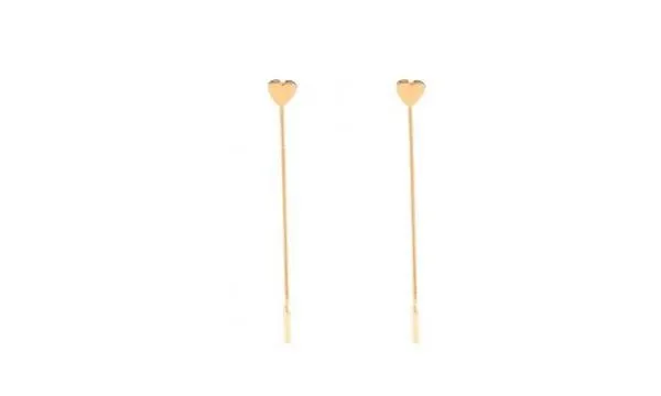 sparklingselections Heart Design Tassel Stud Earrings For Women Earrings