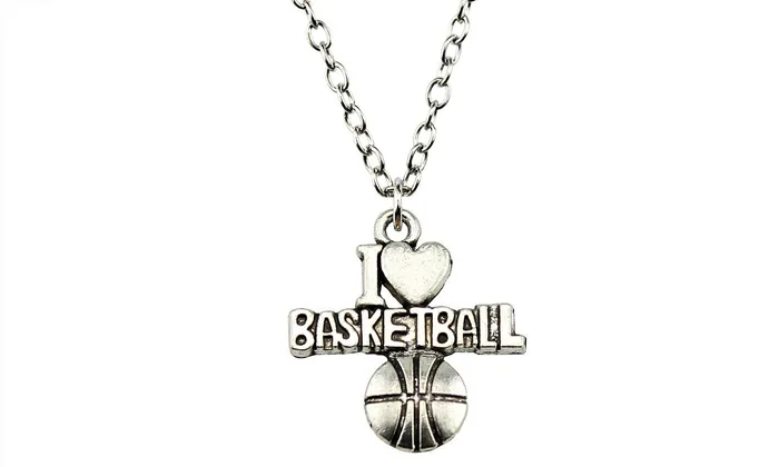 sparklingselections Necklaces I Heart Basketball Pendant Necklace For Women sparklingselections Necklaces I Heart Basketball Pendant Necklace For Women