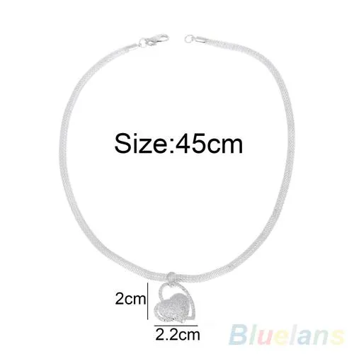 sparklingselections Necklaces Love Dual Heart Shaped Pendant Necklace