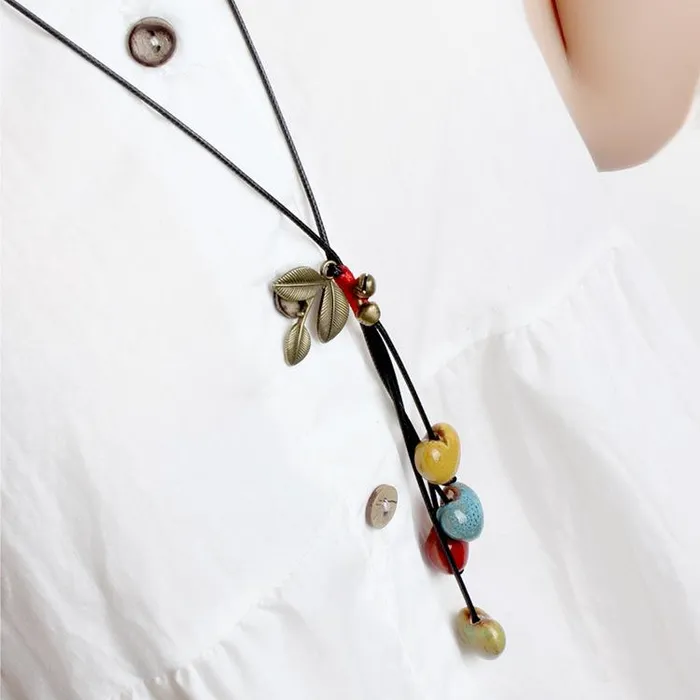 sparklingselections Necklaces Women Vintage Bronze Plated Alloy Leaves Necklace sparklingselections Necklaces Women Vintage Bronze Plated Alloy Leaves Necklace