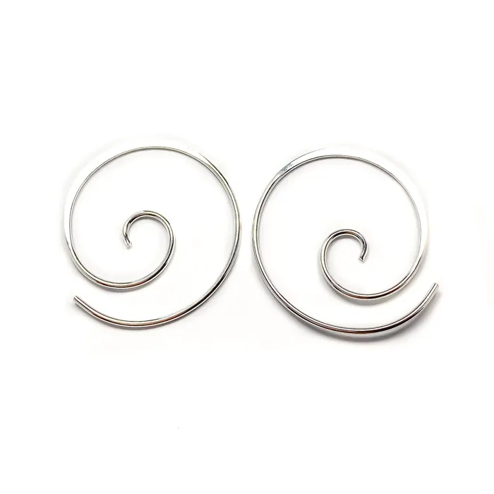 Spiral Hoop Earrings Hoops By Hand Earrings