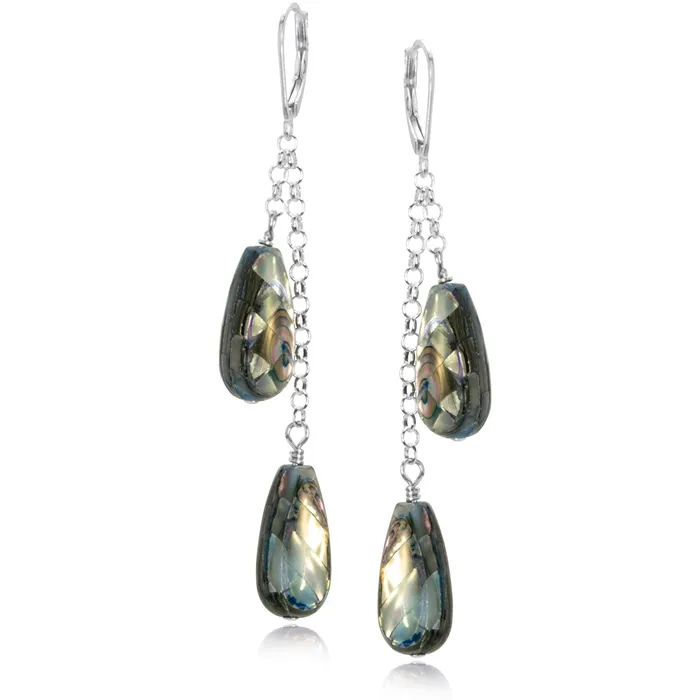 The Goddess Collection Abalone Mother of Pearl Earrings Elisa Ilana Earrings The Goddess Collection Abalone Mother of Pearl Earrings Elisa Ilana Earrings