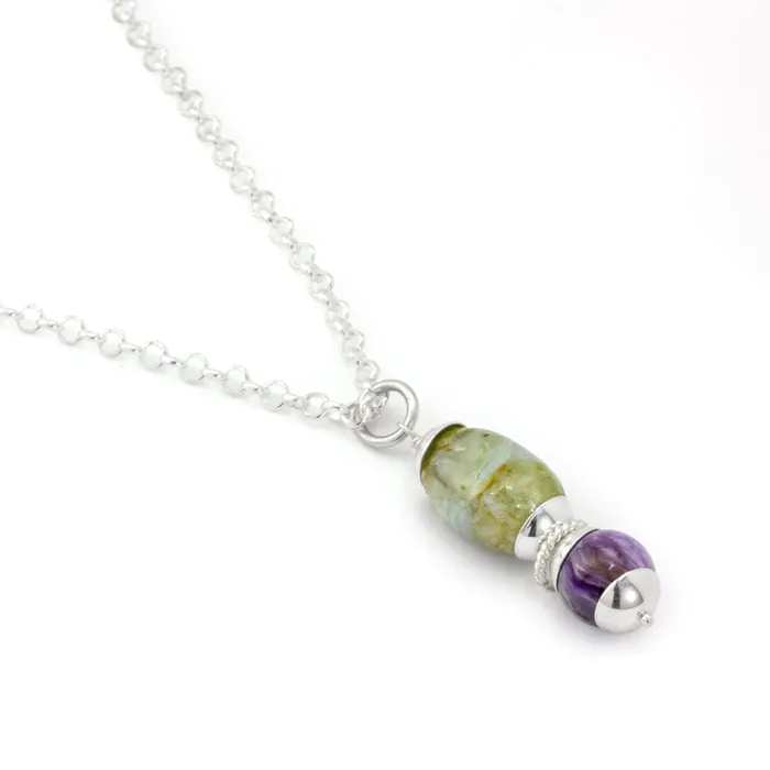 The Goddess Collection Natural Cats Eye Charoite Necklace Elisa Ilana Necklaces The Goddess Collection Natural Cats Eye Charoite Necklace Elisa Ilana Necklaces
