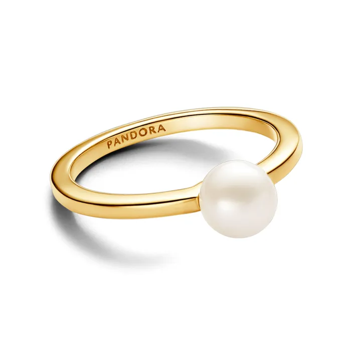 Treated Freshwater Cultured Pearl Ring Pandora Rings