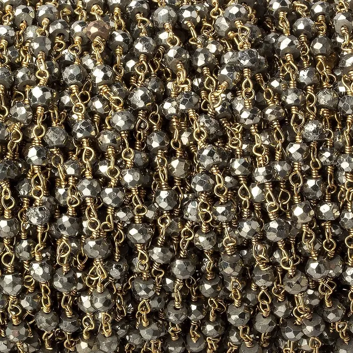 35mm Pyrite and Gold plated Pyrite Gold Chain by the foot Beadsofcambaycom PreStyled Sets 35mm Pyrite and Gold plated Pyrite Gold Chain by the foot Beadsofcambaycom PreStyled Sets